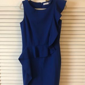 Calvin Klein Ruffle Sheath Dress